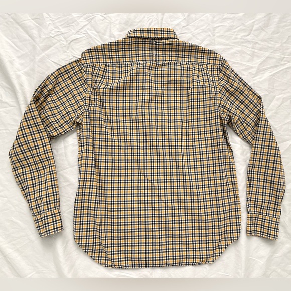 Banana Republic Mens Plaid Button Shirt | Camden Fit | Size M | Navy & Yellow - Picture 8 of 14
